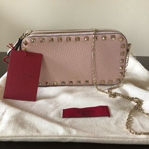 Valentino Shoulder Bag Rockstud Small Chain Clutch